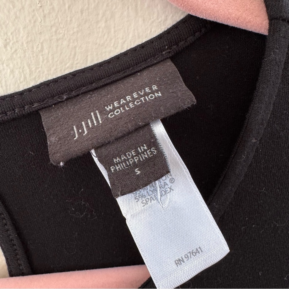 J Jill Wearever Black Side Tie Romper Wide Leg Short Sleeve Small - Picture 7 of 7